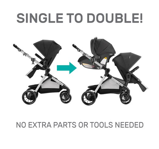 Evenflo Pivot Xpand Modular Travel System With SafeMax Infant Car Seat - Stallion