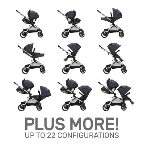 Evenflo Pivot Xpand Modular Travel System With SafeMax Infant Car Seat - Stallion