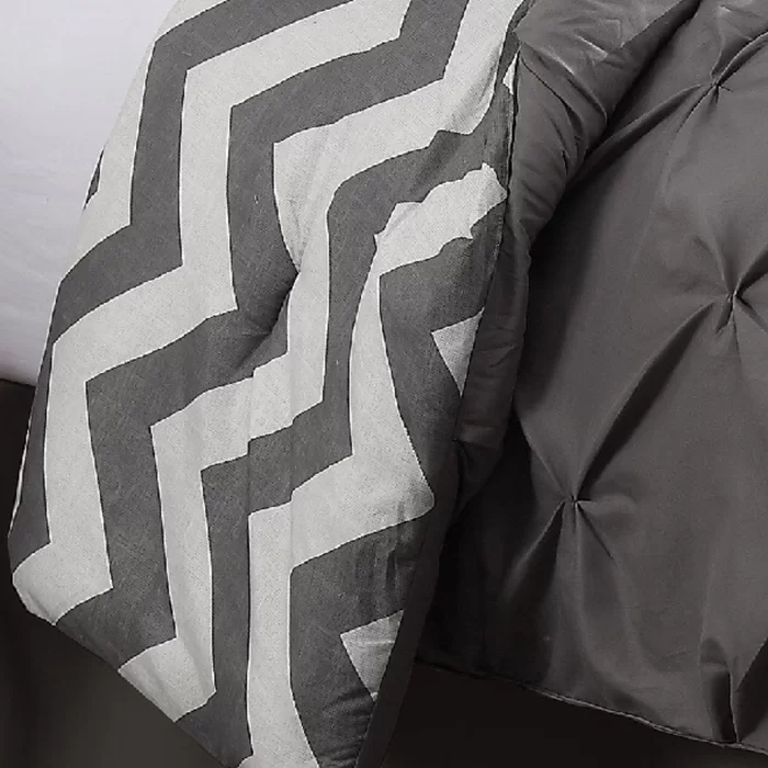 Germain, 7 piece, reversible comforter set, queen