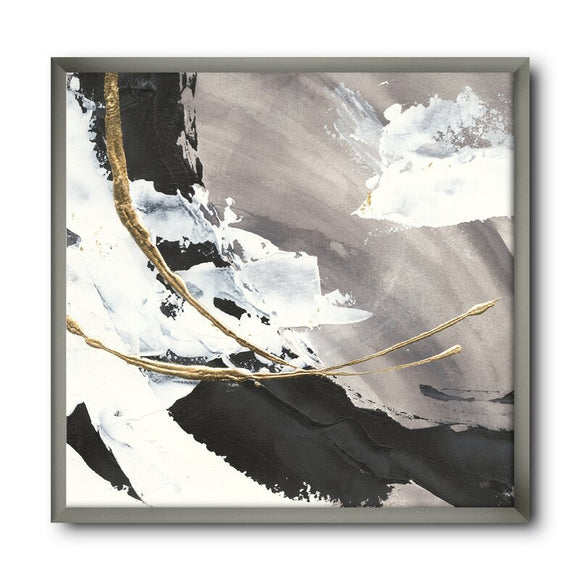 Glam Painted Arcs II' - Picture Frame Print on Canvas, 30``x30``