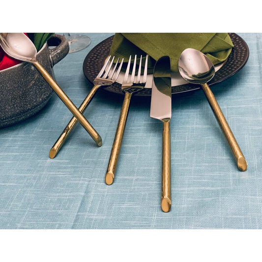 Golden Flatware Set Of 5 Pieces