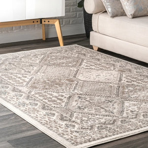 Holden Southwestern Area Rug in Beige/Cream/Grey/Taupe - 9' x 12'