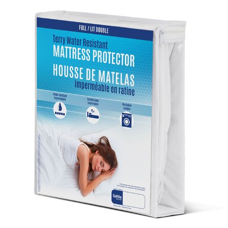 Hypoallergenic mattress protector, zippered, waterproof, double