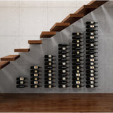 Copy of Copy of Brushed Nickel Indurial Wall Mounted Wine Bottle Rack 27 Bottle