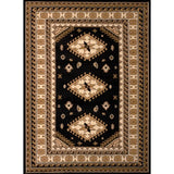 Juana Border Black/Brown Area Rug - 7'8" x 10'9"