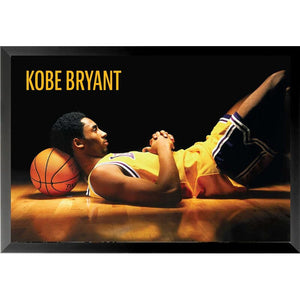 Kobe Bryant Resting With Ball 36X24 Sports Photograph Art Print Poster Basketball