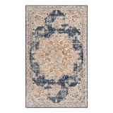 Landes Oriental Area Rug in Dark Blue/Beige - 5' x 8'