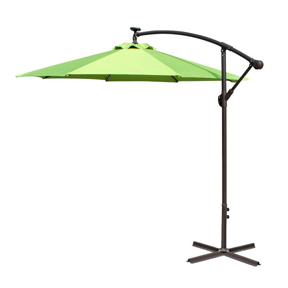 Linco 9.6FT Solar Lighted Cantilever Umbrella