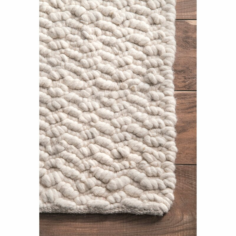 Lockhart Handmade Flatweave Wool Ivory Area Rug - 5 X 8