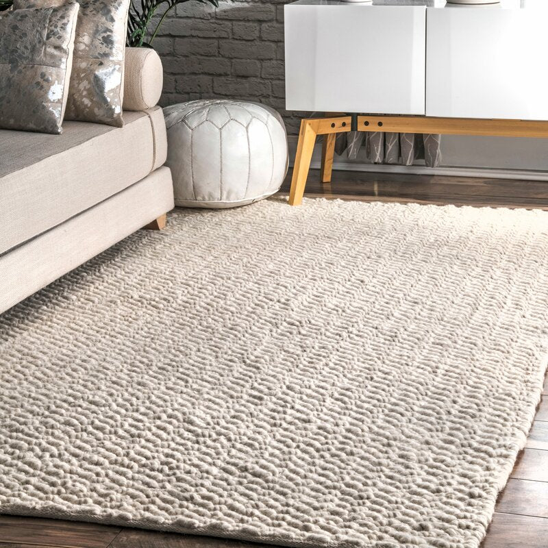 Lockhart Handmade Flatweave Wool Ivory Area Rug - 5 X 8