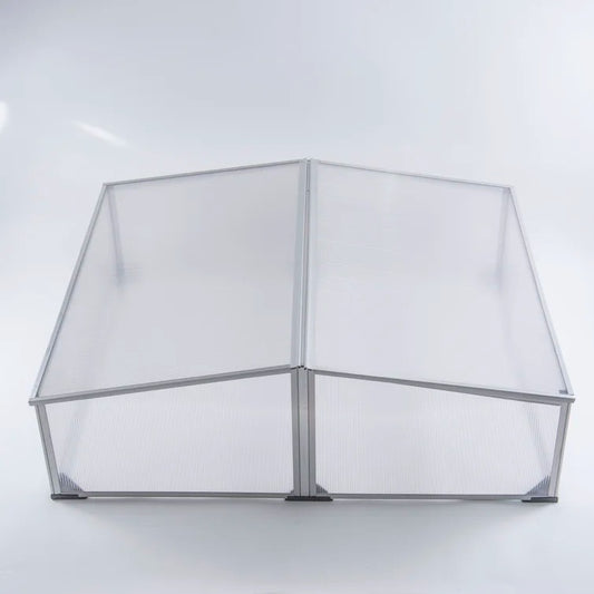 Machrus Ogrow Easy-To-Assemble 39" Square Aluminum Cold Frame Greenhouse