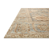 Margot Oriental ocean/spice area rug, 5` x 7`6``