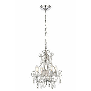 Marlatt 4 light chandelier, Candle Style, Chrome