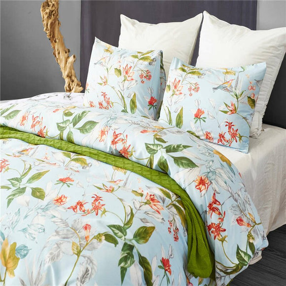 Bay Isle, Marylou Duvet Cover Set Queen, Light Blue