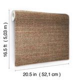 Mattie Tweed 16.5' L x 20.5" W Peel and Stick Wallpaper Roll - out of package