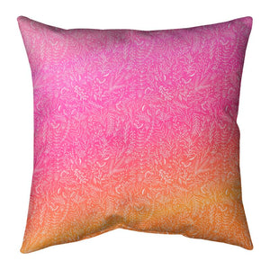20" H x 20" W Pink/Mustard Mcguigan Square Suede Pillow - clearance