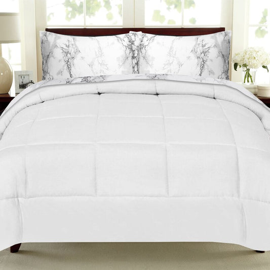 Mercurio Marble Print Comforter Set
