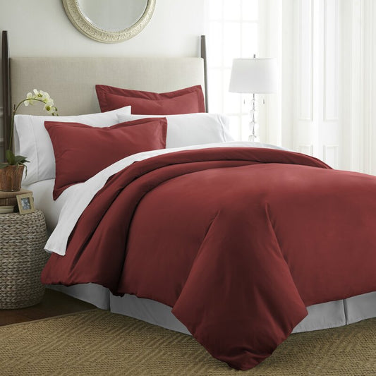 Mirabal Duvet Cover Set, Burgandy, Hypoallergenic