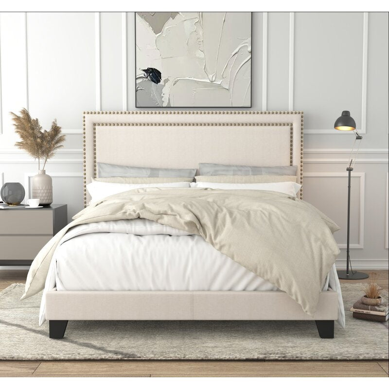 Misael Tufted Low Profile Standard Bed - QUEEN