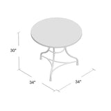 Moran 34'' Genuine Marble Iron Pedestal Dining Table