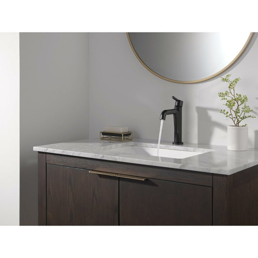 Nicoli Sigle Hole Bathroom Faucet with Drain, Black