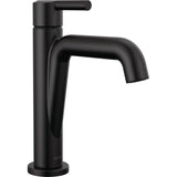 Nicoli Sigle Hole Bathroom Faucet with Drain, Black