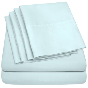 Nipote soft 1500 thread count - Microfiber Sheet Set - Full - light blue