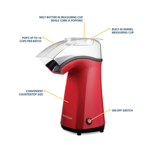 Nostalgia 16 cup hot air popcorn maker