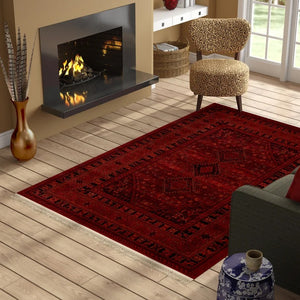 Ornella Oriental Red Area Rug - 8' x 11'