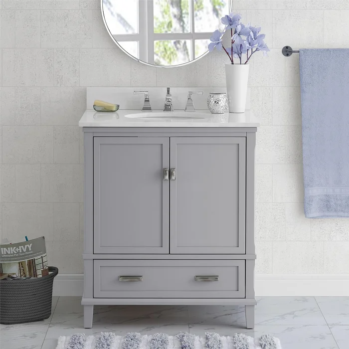 Otum 30`` Bathroom Vanity, includes base and top, taps not included, small dent in back bottom