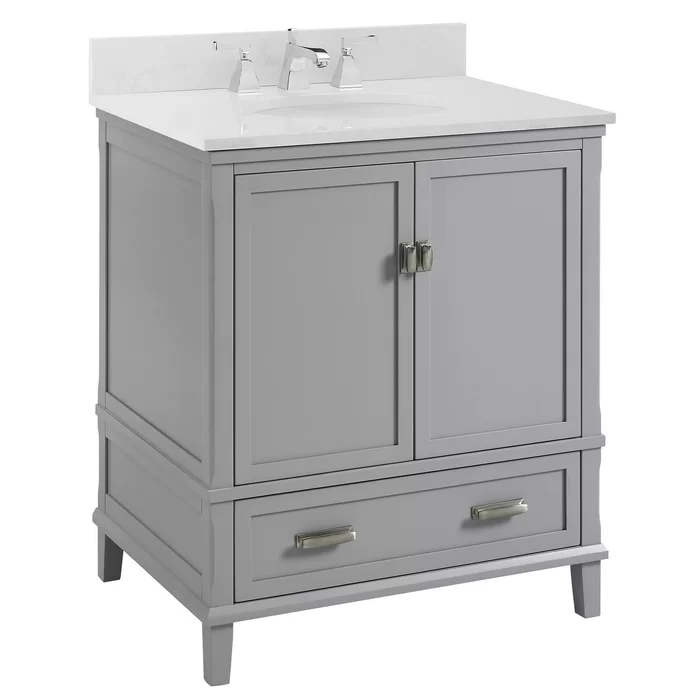 Otum 30`` Bathroom Vanity, includes base and top, taps not included, small dent in back bottom