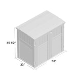 Outdoor 4 ft. 5 in. W x 2 ft. 9 in. D Horizontal Storage Shed, great for snowblower