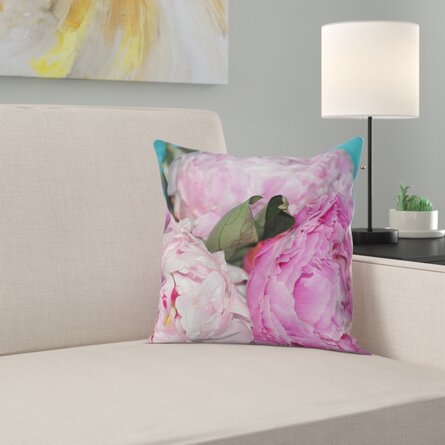 Lisa Argyropoulos Peony Petals Indoor/Outdoor Throw Pillow