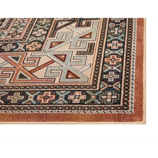 Oriental Tangerine Rust Area Rug, 3` x 5`7