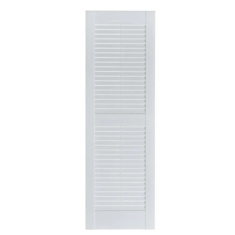 Premier One-Piece Louvre Decorative Exterior Shutters 1-Pair (Set of 2) *PAINTABLE*