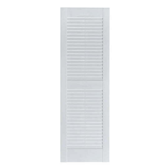 Premier One-Piece Louvre Decorative Exterior Shutters 1-Pair (Set of 2) *PAINTABLE*