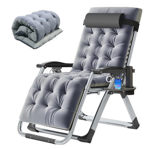 Premium Zero Gravity Chaise Lounge with Detachable Cushion