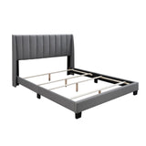 Herman Grey Panel Bed, Queen - Complete Bed, no mattress