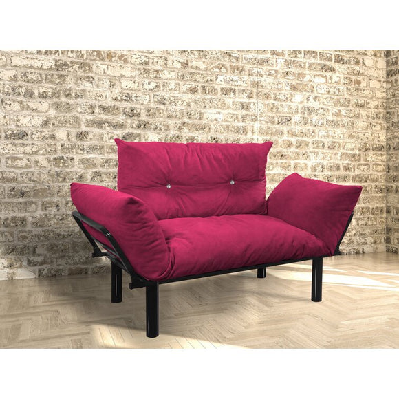 Renza 49`` Flared Arm Loveseat, Fuscia