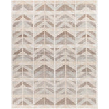 Roden Chevron Hand Knotted Beige/Grey Area Rug