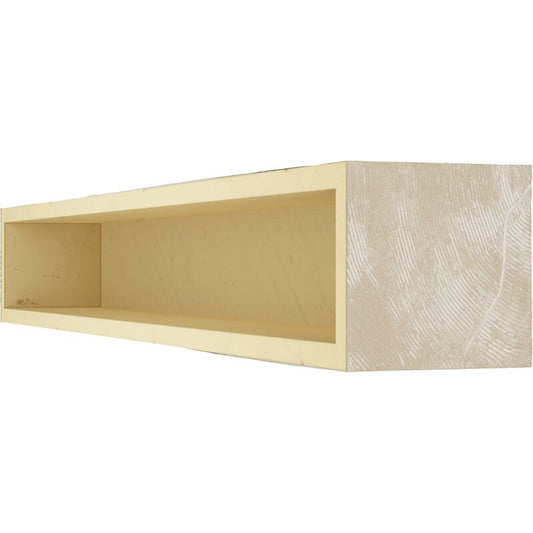 Sandblasted Faux Wood Texture Fireplace Shelf Mantel white washed