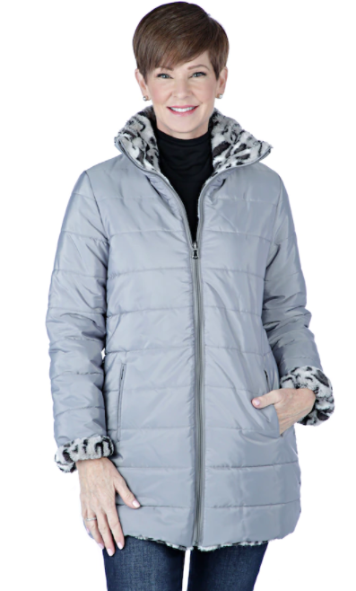 Regal Reverseable Coat, Grey,  Size 2X,