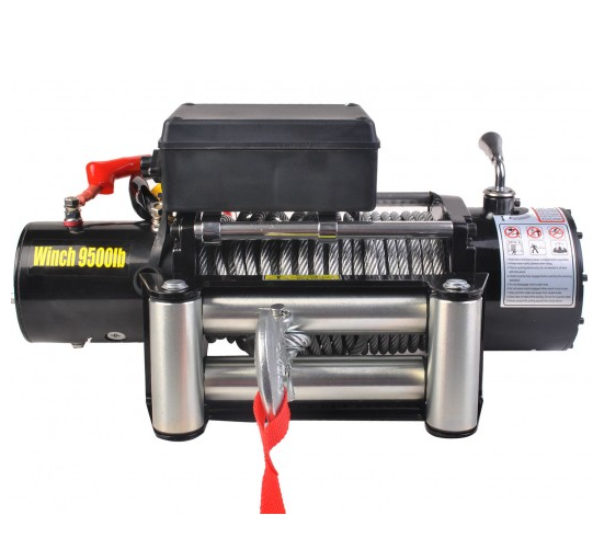 Classic 9500 lbs 12V Electric Recovery Winch Kit