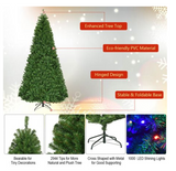 9Ft Pre-Lit Artificial Christmas Tree Premium Hinged w/ 1000 LED Lights & Stand