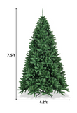 7.5ft Unlit, Artificial Christmas Tree Unlit Douglas Full Fir Tree w/ 2254 Tips