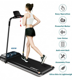 Ultra-thin Electric Folding Motorized Treadmill with LCD Monitor Low Noise - Small Imperfection - In Store Demo - Please See Image