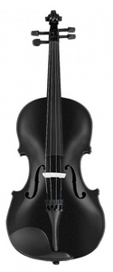Full Size Black Acoustic Violin with Case