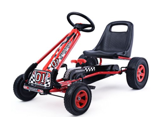 4 Wheels Kids Ride On Pedal Powered Bike Go Kart Racer Car Play Toy Red, Assembled
