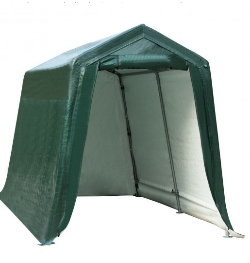 7' x 12' Outdoor Enclosed Carport Shed with All-Steel Metal Frame and Waterproof Ripstop Cover
