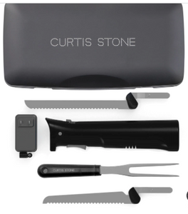 Curtis Stone Cordless Electric Carving Knife Set wit Case - BLACK